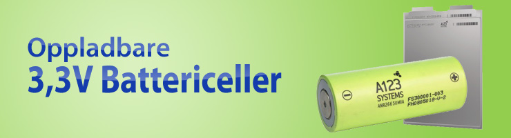 3.3V LiFepo4 batterier