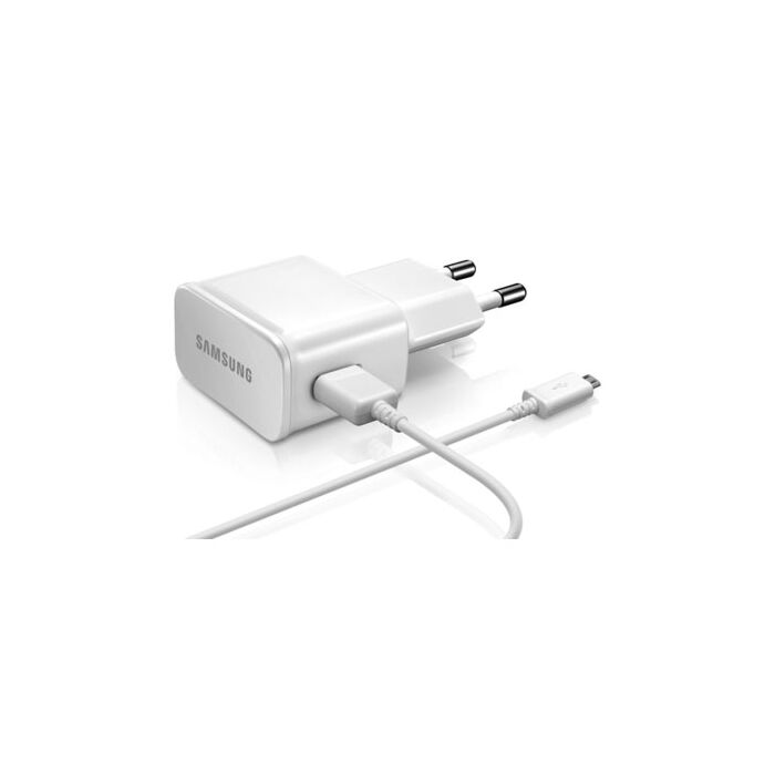 Lader til Samsung telefoner og nettbrett 2A inkl microUSB ledning ETA-U90EWE