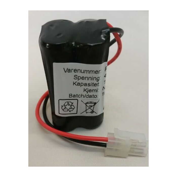 4,8V Batteri til Eltek 1700mAh NIMH Molex Minifit 2-pol
