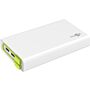 Hvit PowerBank 20.000mAh med 3x USB porter