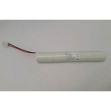 4,8v 4,0Ah nødlysbatteripakke m/ Ledning og AMP 2-pol i stav Glamox