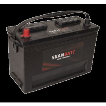 SKANBATT MF50-600 Startbatteri 12V 80AH 600CCA (343x127x234/254) Polstilling 4 - Plusspol til venstre