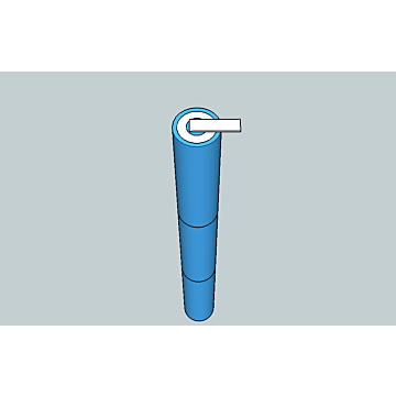 Batteri til DragonSub Snake 8 dykkelykt 3,6V 13Ah NIMH 33x270mm / Loddeører