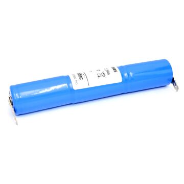 3,6v 1,6Ah nødlysbatteripakke m/ 4,8mm Faston i stav