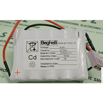Batteri for Beghelli 6V 1500mAh 415.050.100 
