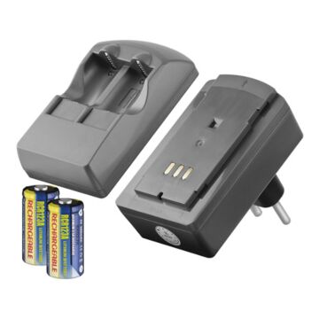 Lader til våre ladbare CR123, FR123 RCR123A og CR2 batterier 