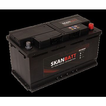 SKANBATT Fritidsbatteri 12V 100AH 780CCA (354x175x190/190mm) Polstilling 5 - Plusspol til hÃƒÂ¸yre