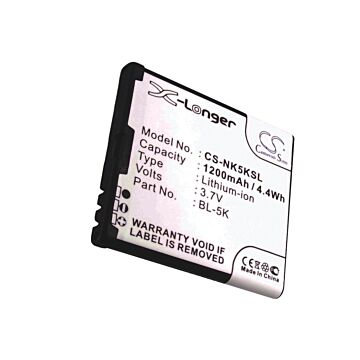 BL-5K batteri til Nokia C7-00, N85, N86, X7 1200 mAh
