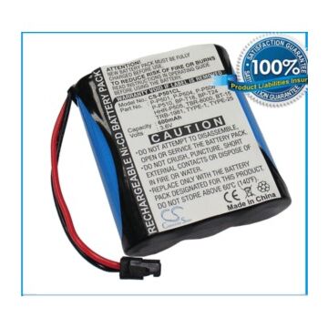 Batteri til Panasonic, Sanyo, Sony, Toshiba 3.6 Volt 600 mAh NiMH T160