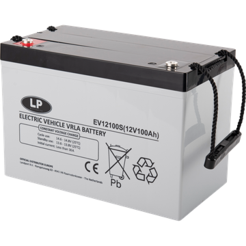 12V 100Ah AGM Batteri 306x168x210mm for syklisk bruk høy strøm og UPS