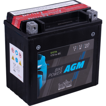 12V Standard 12 Ah YTX14-BS SMF Blybatteri