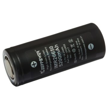 IMR26650 Batteri 3.7V 5200mAh uten sikkerhetskrets 15A