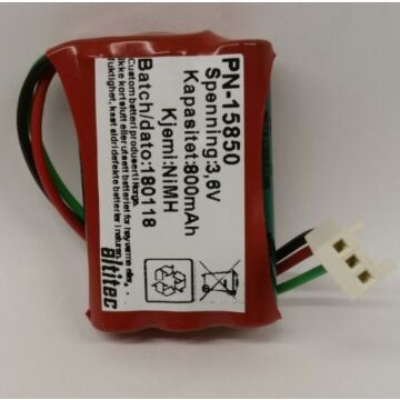 Batteri til Safetel Power Control  3,6V 800mAh NiMH