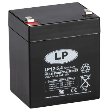 Batteri 12V 5,0-6Ah AGM 90x70x106 6,3mm Faston Høy strøm