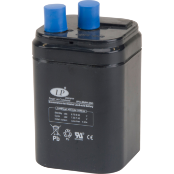 Ladbart Batteri LP6-4,5S 6v 4,5Ah fjærpoler