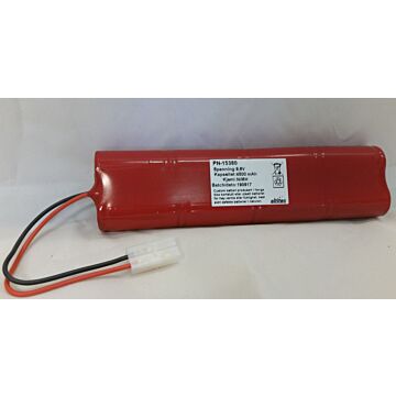 Batteri nødlys 9,6V 8 celler 4,0Ah NIMH 210x50x25mm